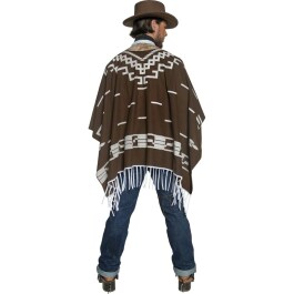 Mexikaner Poncho Kostüm Westernkostüm braun M 48/50