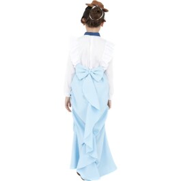 Viktorianisches Kleid Mädchen Kinderkostüm blau L 158 cm