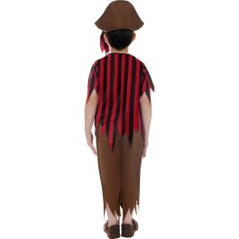 Kinder Piraten Kostüm Freibeuter rot braun L 158 cm