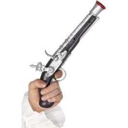 Piraten Waffe Piratenpistole silber 30 cm