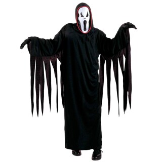 Kinder Scream Kost&uuml;m Halloween Geist schwarz L 158cm 11-13 Jahre