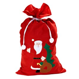 Weihnachtsmann Sack Filzsack Geschenksack rot 60 x 100 cm