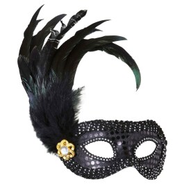 Venedig Maske Ballmaske Venezianische Augenmaske schwarz