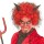 Herren Halloween Per&uuml;cke Teufel Lucifer - schwarze H&ouml;rner