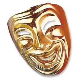 Lachende Venezianische Maske Ballmaske Venedigmaske gold