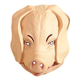 Schweinemaske Tiermaske Schweine Maske hautfarbend