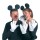 Minnie Maus Kostüm Set Mäuse Kostümset schwarz-weiß