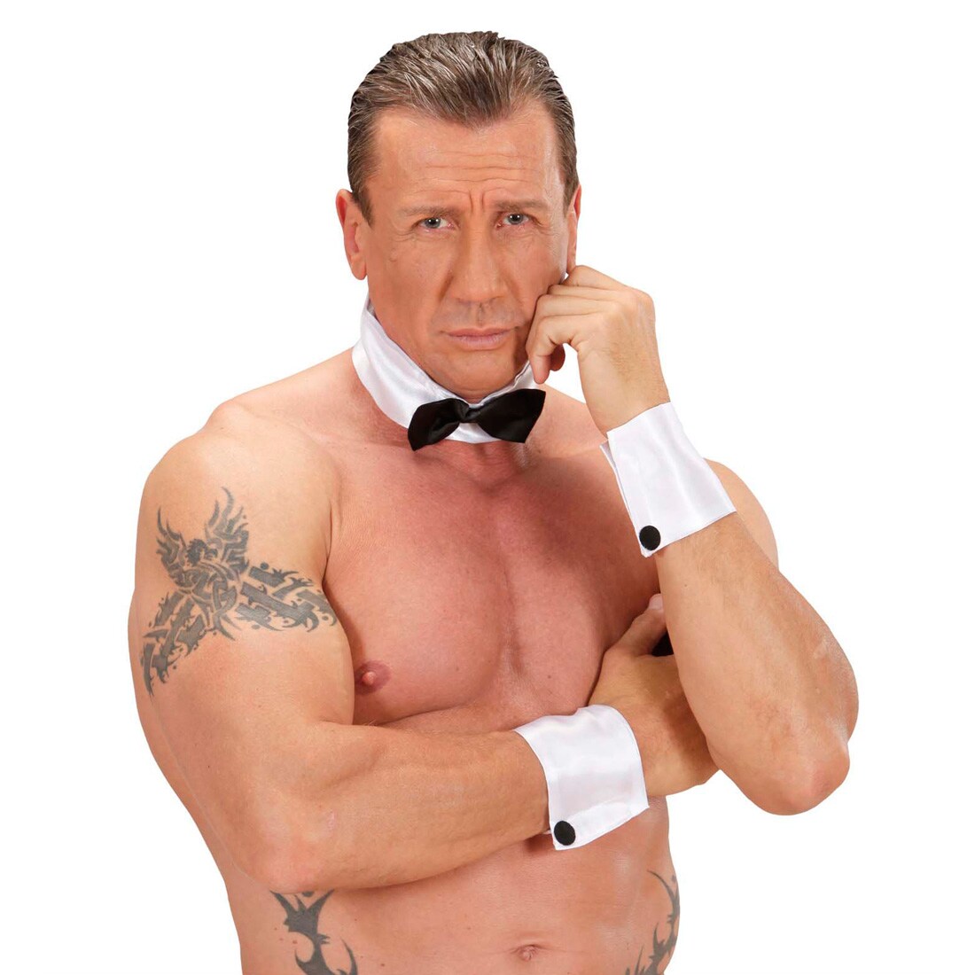 Stripper Set Chippendales Kostum Stripperkostum Weiss 4 99