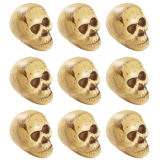 9 x Mini Totenkopf Schädel Deko Totenköpfe Halloween, 5,49 €