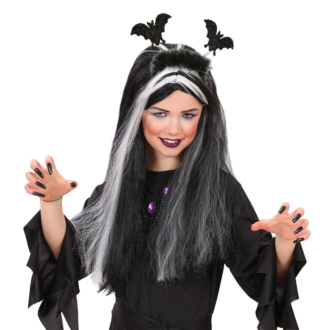 Seasboes Halloween Haarreif Set - Fledermaus Mit Augenmaske Und Aufkleber