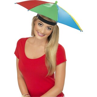 Regenschirm Mütze bunt
