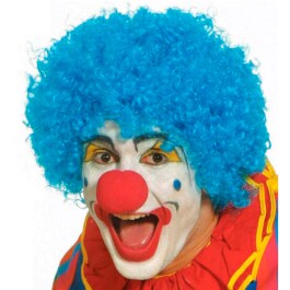 Clown Perücke blau Afroperücke