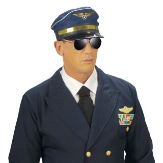 Pilotenmütze blau Faschingsmütze Karneval