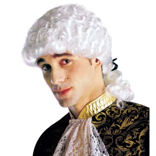 Klassische Perücke Rokoko Amadeus weiss