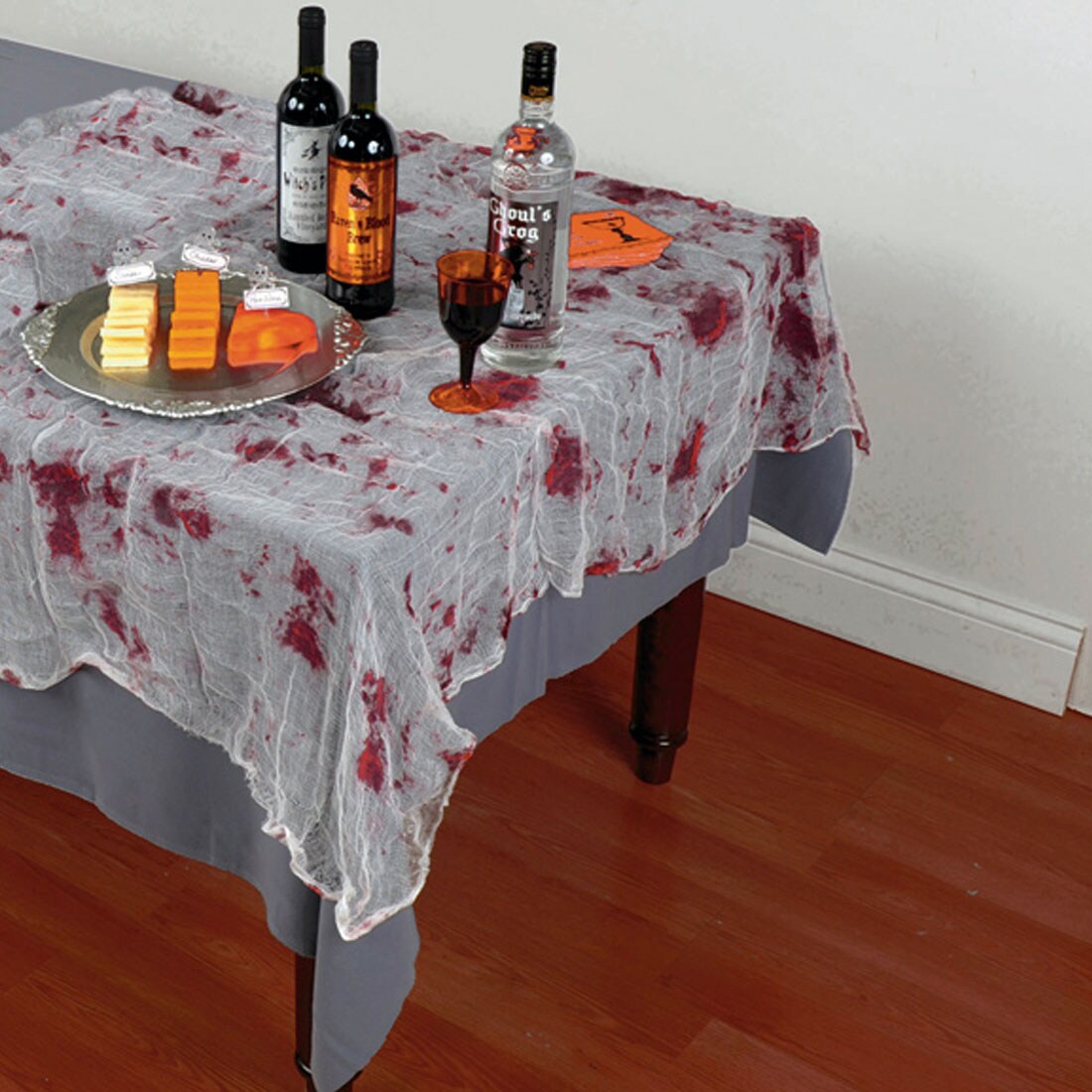 2 Stück Halloween-Tischdecke Mit Blutigen Handabdrücken – 274x137 Cm, Wasserdichte PE-Folie Für Gruselpartys & Deko