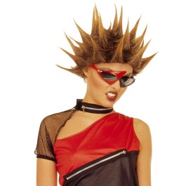 Star Per&uuml;cke Rocker blond Punker Karneval