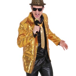 Paillettenjacke Show Jacket Kostüm gold 52/54