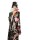 Schwarzer Kimono - Kostüm Geisha mit Blüten 38/40
