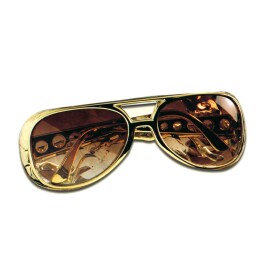 Goldene Sonnenbrille Starbrille Pornobrille Partybrille