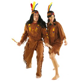 Kostüm Indianerin Kleid mit Fransen Karneval 40
