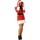 Weihnachtsfrau Kostüm mit Kapuze - Weihnachtskleid 42