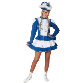 Funkenkostüm blau-weiß Funkenmariechen Kostüm 42