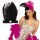 Deluxe Charleston Haarband Karneval Fasching Federn schwarz-schwarz Kopfband schwarz