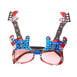 Gitarre Partybrille Rockstar Faschingsbrille