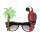 Papagei und Palme Brille Miami Spaßbrille