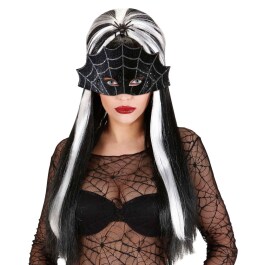 Spinnweben Halloween Maske Hexenmaske