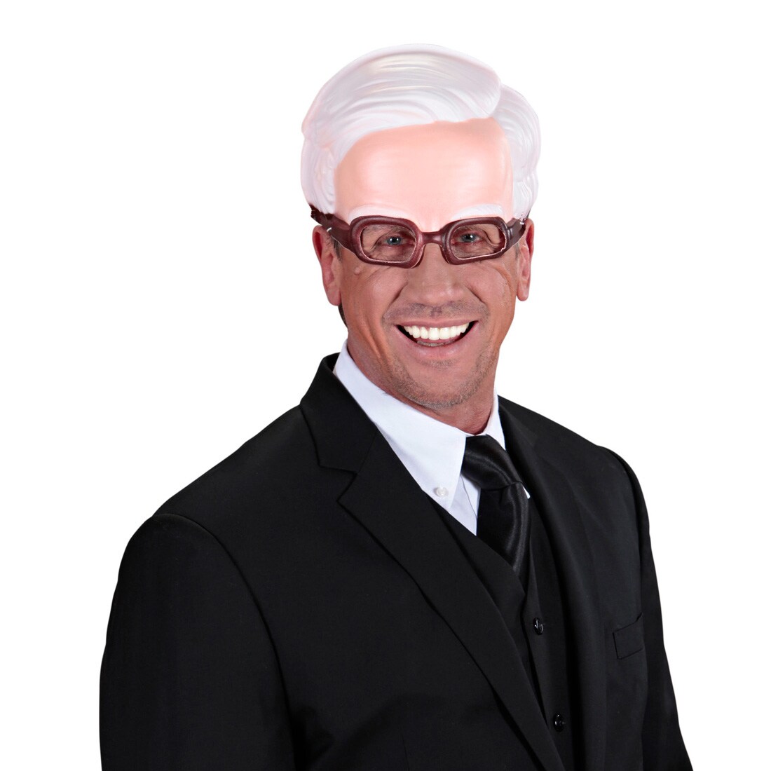 Kinnlose Maske Opa mit Brille Alter Mann Halbmaske Greis Kinnlose Maske Opa mit Brille Alter Mann Halbmaske Greis