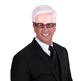 Kinnlose Maske Opa mit Brille Alter Mann Halbmaske