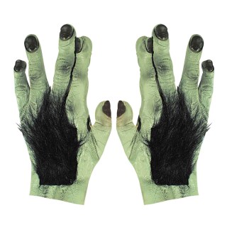 Behaarte Monster H&auml;nde Riesen Werwolf Handschuhe Latex
