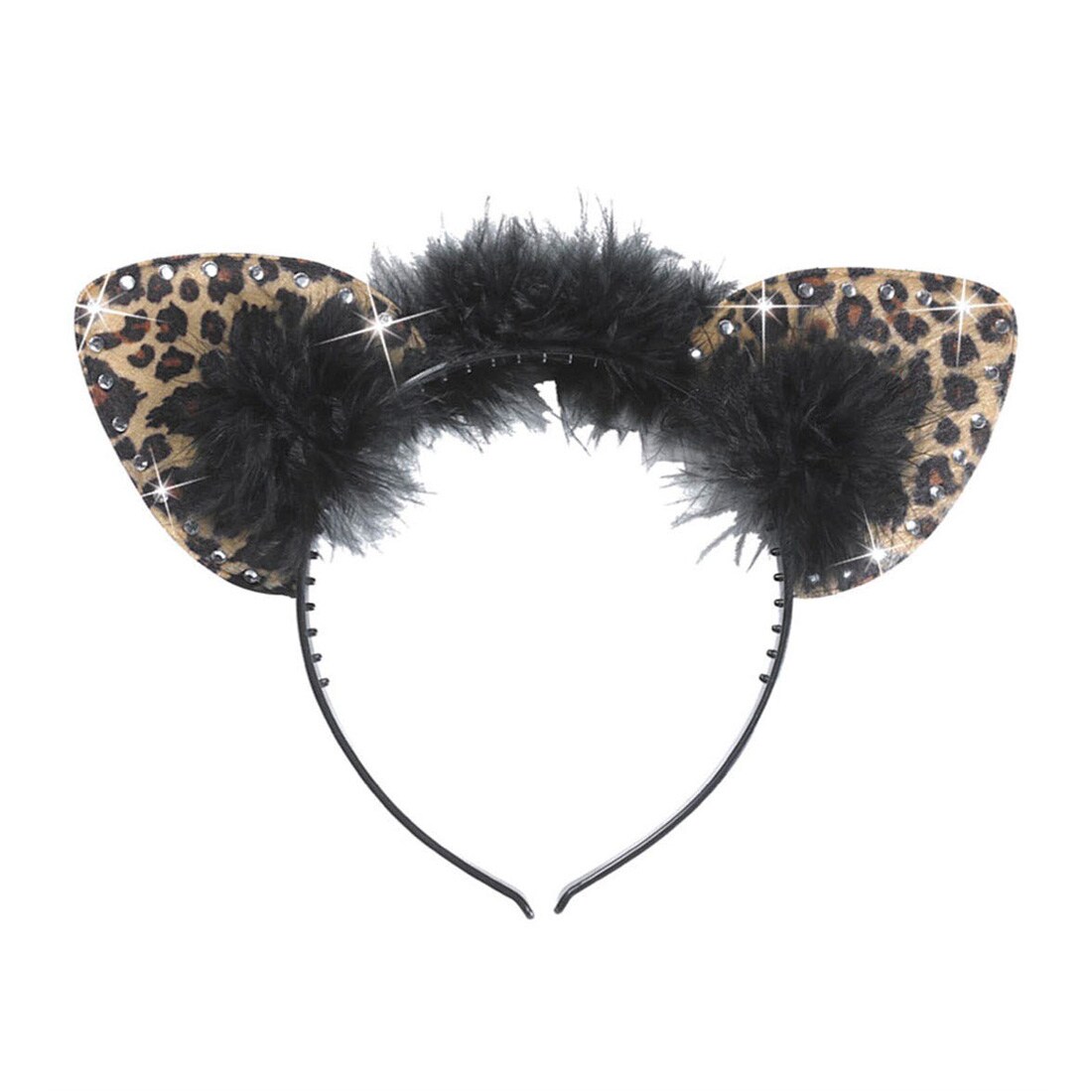 Leoparden Ohren Haarreif Leopard Kostüm Set Haarreif Ohren Schwanz Fliege Karneval Leopard Ohren