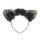 Leopard Ohren mit Strass Leo Haarreif mit Federn
