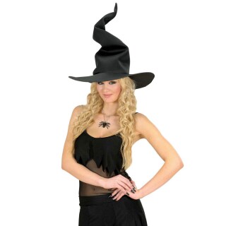 Formbarer Hexenhut Zauberin Spitzhut Halloween schwarz