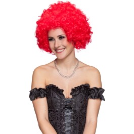 Rote Afro Perücke Clown mit Locken