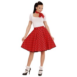 60er Jahre Petticoat rot Rockabilly Rock mit Halstuch