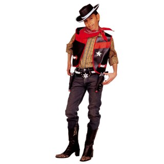 Cowboy Kostüm für Jungen 140 cm Cowboyweste Kinderkostüm