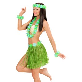 Damen Hawaii Set grün Sommer Kostüm