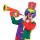 Aufblasbare Tuba Trompete Clown rot