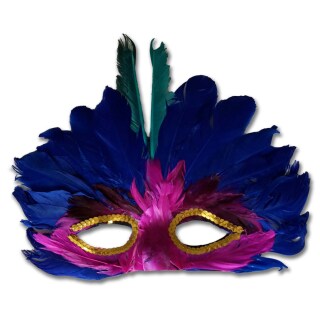 Brasilien Karneval Maske Venezianische Federmaske t&uuml;rkis