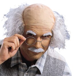 Opa Perücke Glatze mit Bart Einstein Perücken
