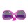 XXL 70er Jahre Brille Party Sonnenbrille pink