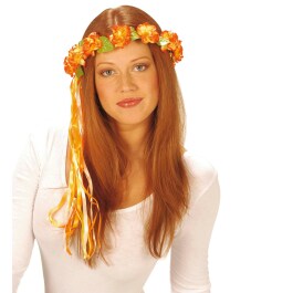 Blumen Haarband Hippie Kopfschmuck orange