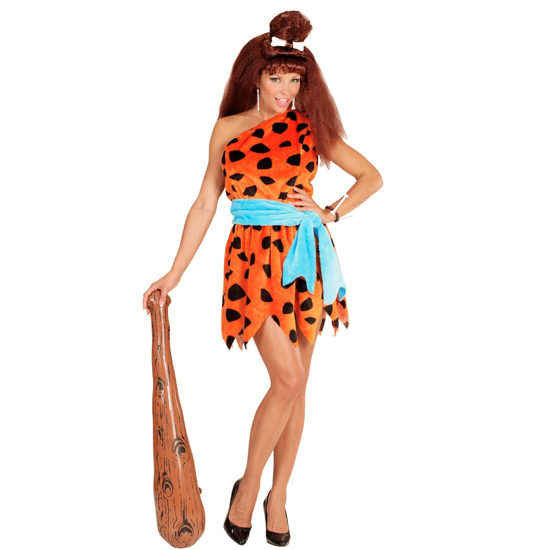 Neandertaler-Kostüm Für Damen – Prähistorisches Outfit Mit Kunstfell & Haarband