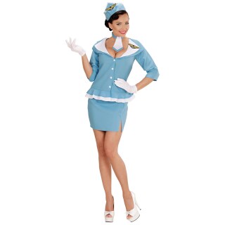 Retro Stewardess Kostüm Damen Uniform L 42/44