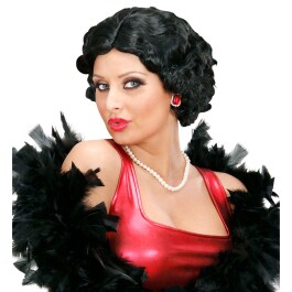 Schwarze 20er Perücke Burlesque Faschingsperücke Betty