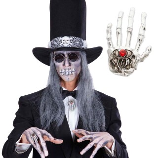 Skeletthand Ring Gothic Fingerring silber