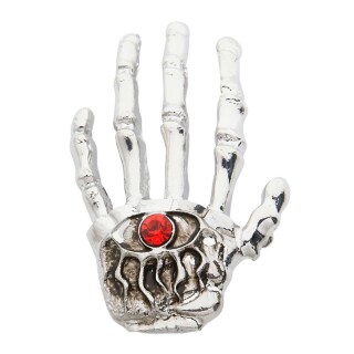 Skeletthand Brosche Gothic Pin Knochenhand Badge Skull Schmuck Skelett Anstecker 